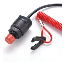 Chave Corta Corrente Cordão Motor De Popa Universal C/ Botão Foto mini 4