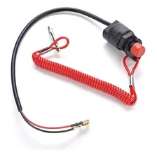Chave Corta Corrente Cordão Motor De Popa Universal C/ Botão Foto  mini 1