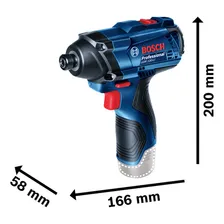 Chave de impacto sem fio Bosch Gdr 120-li 12v, cor azul Foto mini 4