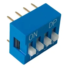 Chave Dip Switch 4 Vias 180° Graus Azul - Kit 5 Foto mini 4