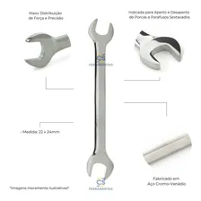 Chave Fixa Espelhada 22 X 24 Mm - Sata St41210sc Foto mini 3