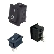 Chave Gangorra Kcd101 Liga Desliga Quadrado Preto Kit 10 Un Foto mini 2
