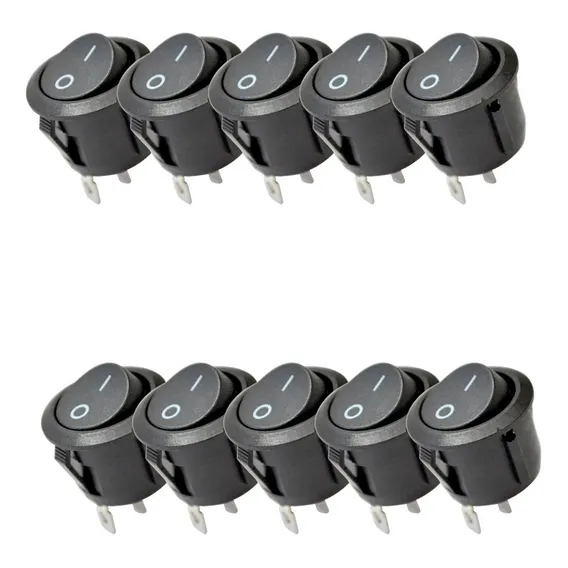 Chave Gangorra Redonda Kcd1-106-101 On/off 2t - 10 Foto 1