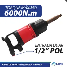 Chave Impacto Pneumática ReversĂvel 1 Pol Longa 611kgf Lapek Lpk-cvi1 Foto mini 4