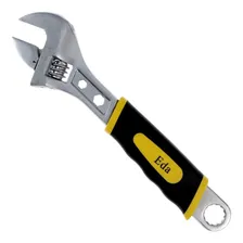 Chave Inglesa Prof. Ajustável 12 Cabo Emborrachado 8qd Eda Cor Preto/amarelo Foto mini 1