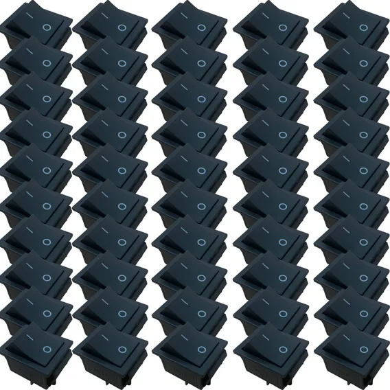 Chave Interruptor Gangorra Kcd4-201c Preto 4t Kit 50 Foto 1