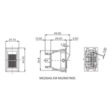Chave Interruptor Tecla Bipolar 15a 2 Margirius 14223tc Foto mini 2