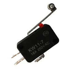 Chave Micro Switch Kw11-7-2-3t Haste 29mm Com Rolete Foto mini  3