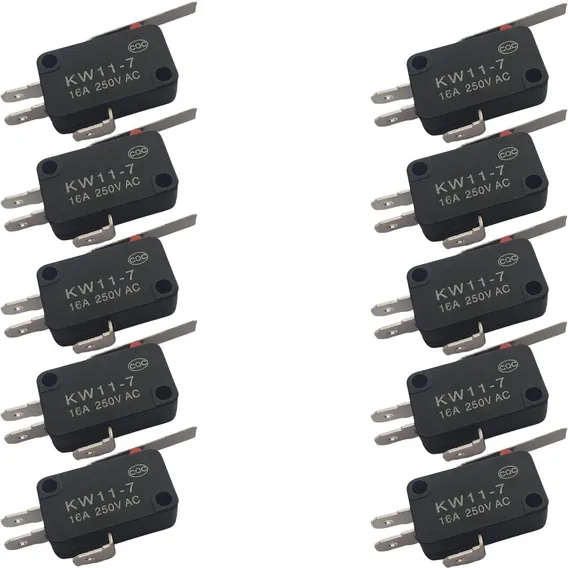 Chave Micro Switch Kw11-7-3 3t 16a Haste 27mm - Kit 10 Foto 1