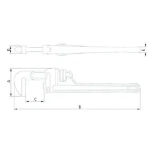 Chave Para Tubo Alumínio 18  44085/018 Tramontina Pro Cor Prateado Foto mini 4