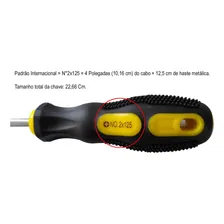 Chave Philips 6x125 Emborrachada Aço Cromo Vanádio Eda 8xc Foto mini 4