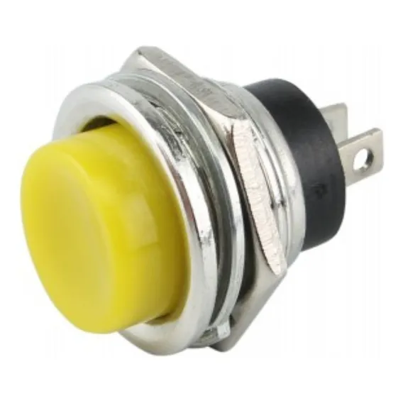Chave Push Button Ds212 Amarela 2 Terminais - Kit Com 20 Pçs Foto 1