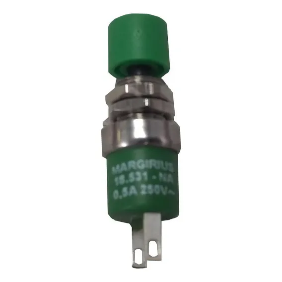 Chave Pushbutton Pulso Liga (na) Botão 0,5a Verde Margirius Foto 1