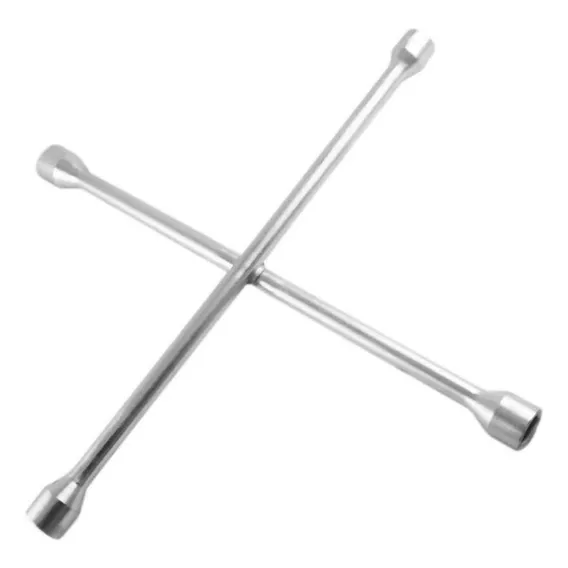 Chave Roda Cruz 4 Bocas 17x19x21x23 Universal Cromada Cinoy Foto 1