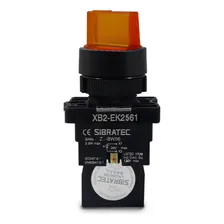 Chave Seletora Iluminada Ek2561 2 Posições Amarelo 220v 1na Foto mini 4