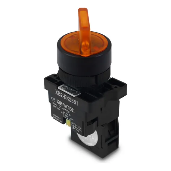 Chave Seletora Iluminada Ek2561 2 Posições Amarelo 220v 1na Foto 1
