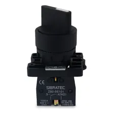 Chave Seletora Plástica Ed33 3 Posições Manopla Curta 2na Foto mini  3