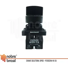 Chave Seletora Preta 2na P20scr4-b-2a Metaltex Foto mini 3