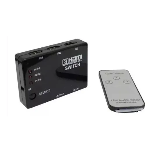Chave Seletora Switch Hdmi 3 Ent 1 Saída E Controle Sigma Foto 1