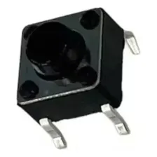 Chave Táctil 6x6 Knob 4,3mm 4 Terminais Cor Preto Foto  mini 1