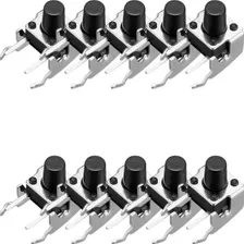 Chave Táctil Push Button Kfc-a06 W1-7 4t 90 Graus 10 Foto  mini 1