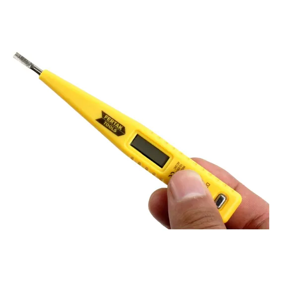 Chave Teste De Voltagem Corrente Digital Eletricista 12-220v Bivo A Pronta Foto 1
