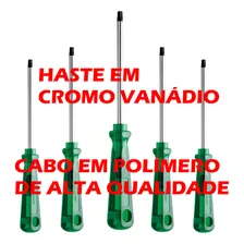 Chave Torx Com Cabo E Ponta Com Furo Guia Imantada Crv T20 Foto mini 2