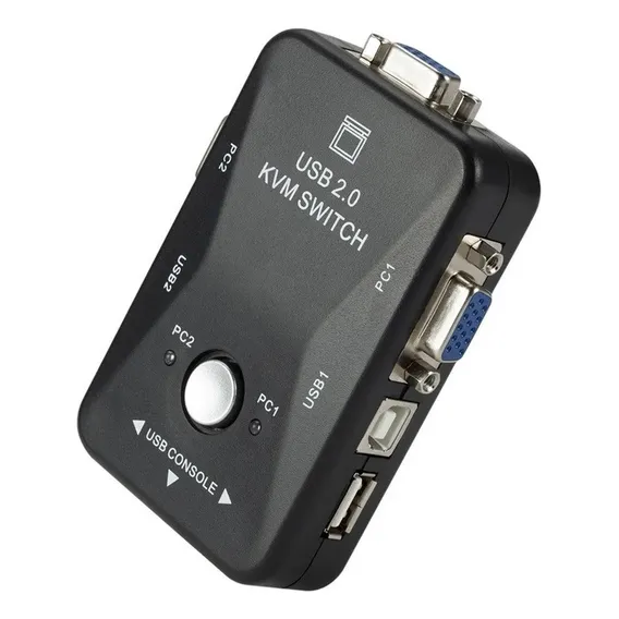 Chaveador Kvm Switch 2 Portas Usb 2.0/vga Foto 1