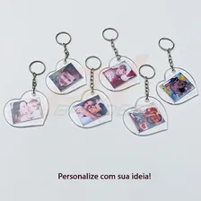Chaveiro Acrílico Coração - 50 Unidades Foto mini 4
