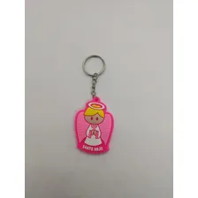 Chaveiro Anjo Da Guarda Emborrachado - Rosa 5,5x4 Cm Foto mini  3