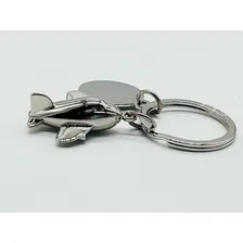 Chaveiro Aviao Jato Aço Inox Placa De Metal Foto mini  3