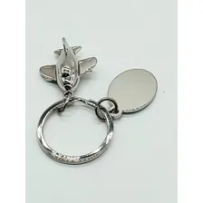 Chaveiro Aviao Jato Aço Inox Placa De Metal Foto mini  2