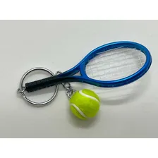 Chaveiro Azul Raquete De Tênnis Com Bola Circuito Chef Vergé Foto mini  3