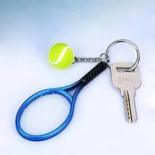 Chaveiro Azul Raquete De Tênnis Com Bola Circuito Chef Vergé Foto mini 4