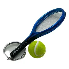Chaveiro Azul Raquete De Tênnis Com Bola Circuito Chef Vergé Foto  mini 1