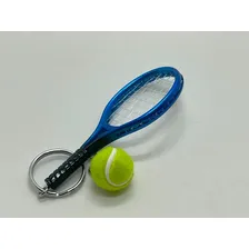 Chaveiro Azul Raquete De Tênnis Com Bola Circuito Chef Vergé Foto mini  2