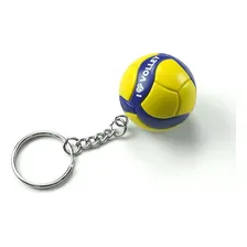 Chaveiro Bola De V么lei Modelo V200w Mikasa Cor Amarelo/Azul Foto mini 1