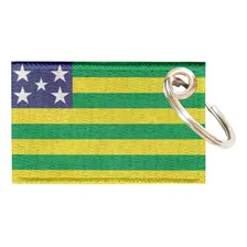 Chaveiro Bordado Bandeira Goiás 5,5x3,5 Sublimado Foto mini 1