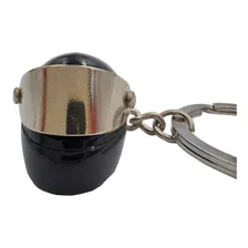 Chaveiro Capacete De Motociclista De Metal Foto mini  3