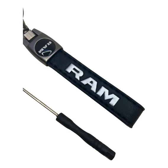 Chaveiro Carro Metal Couro Genuíno Fiat Chevrolet Chery Ram Foto 1