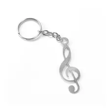 Chaveiro - Clave De Sol - Inox Escovado Foto mini 1