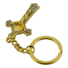 Chaveiro Crucifixo Dourado 5cm Foto mini 3
