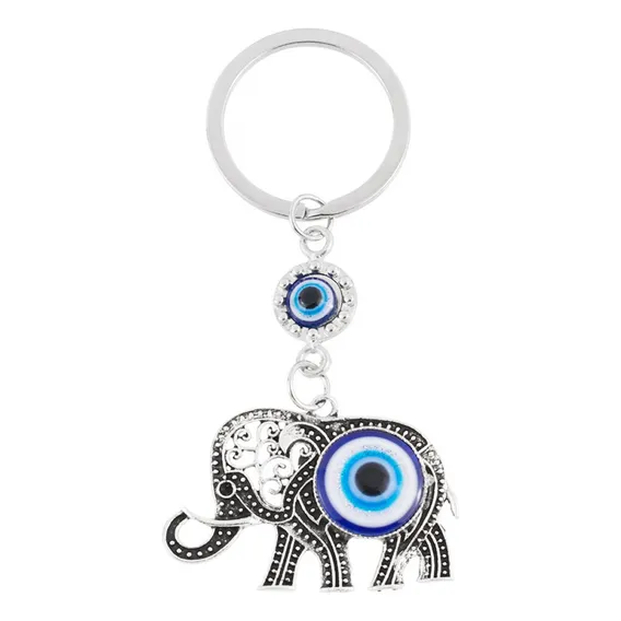 Chaveiro Elefante Olho Grego Azul 3cm Foto 1