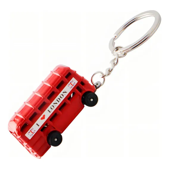Chaveiro Em Metal Ônibus Londres Dois Andares Foto 1