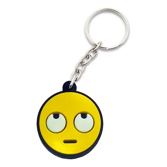 Chaveiro Emoticon - Emoji Pensando Olhando Pra Cima Foto 1