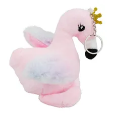 Chaveiro Flamingo Rosa Coroa 18cm - PelĂșcia Foto mini 1