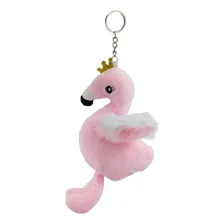 Chaveiro Flamingo Rosa Coroa 18cm - PelĂșcia Foto mini 3