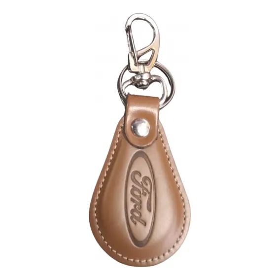 Chaveiro Ford Couro Marrom Foto 1