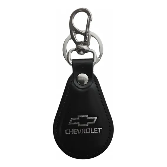 Chaveiro Gm Chevrolet Couro Preto Foto 1
