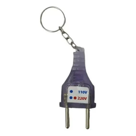 Chaveiro Identificador De Voltagem 110v E 220v Tomada Foto 1